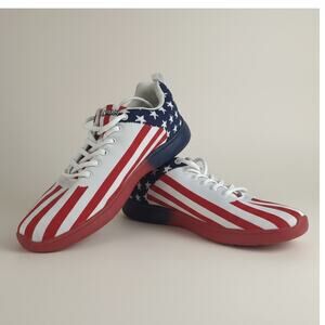 Pyramid Path Lite Bowling Shoes USA Flag Red White Blue Size 8.5
